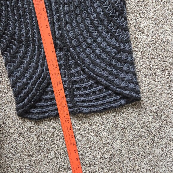 Sleeping On Snow Wool Blend Cardigan Womens S/M Sleeveless Black Chunky Wrap - Picture 7 of 7